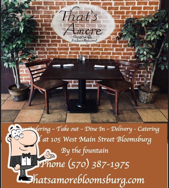 Menu at That's Amore pizzeria, Bloomsburg