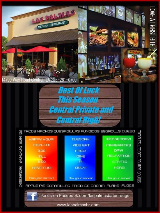 Menu At Las Palmas M xican Restaurant Baton Rouge Wax Rd