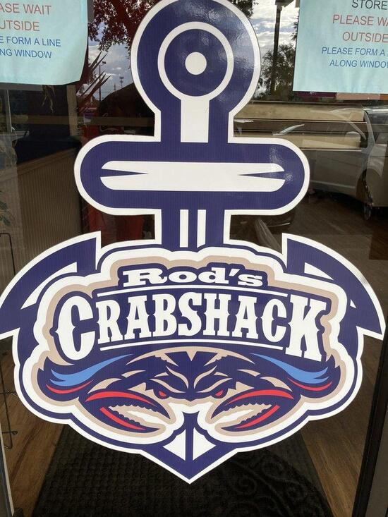Menu at Rod's Crab Shack restaurant, Jacksonville, Monument Rd