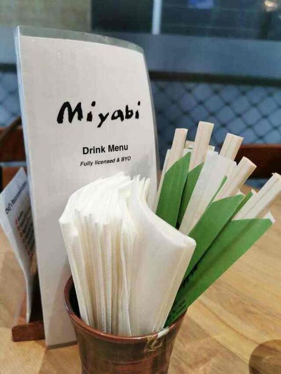 Menu at Miyabi Japanese Restaurant, Wellington