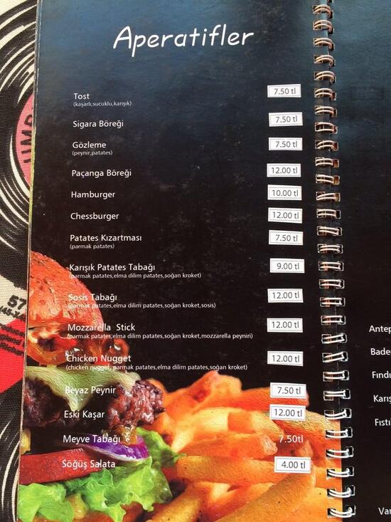 Menu At Kahverengi Cafe Bar Bistro Edirne