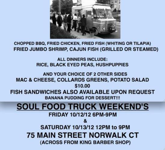 Menu at Soul Food Truck restaurant, Norwalk