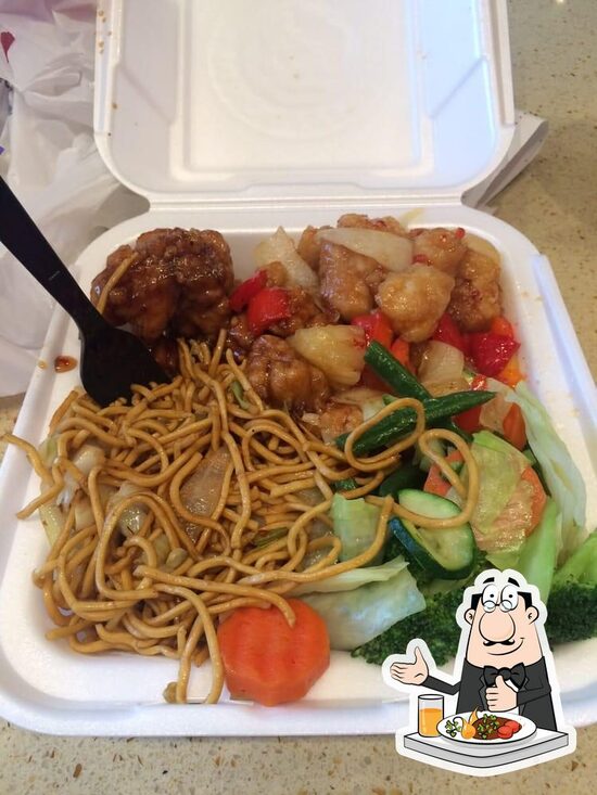 Menu at Panda Express fast food, Chesapeake, N Battlefield Blvd