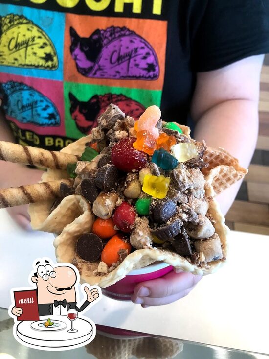 Menu at Bazaria Frozen Yogurt & Gelato Cafe, Plano