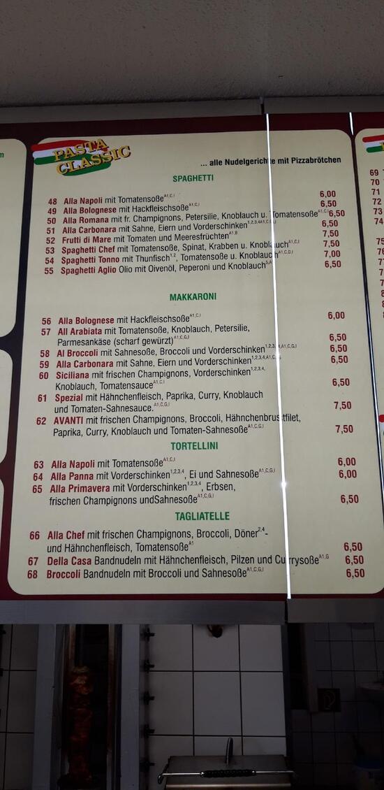 Speisekarte von Avanti Avanti restaurant, Magdeburg