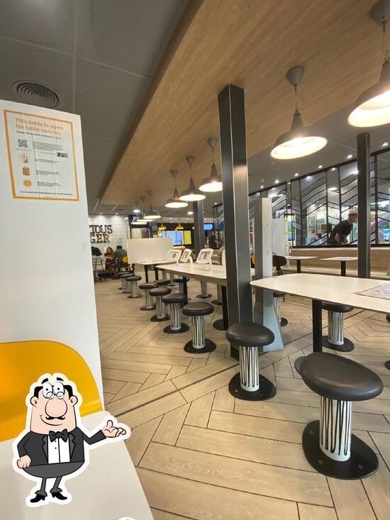 Menu at McDonald's fast food, Perth, Broxden Roundabout