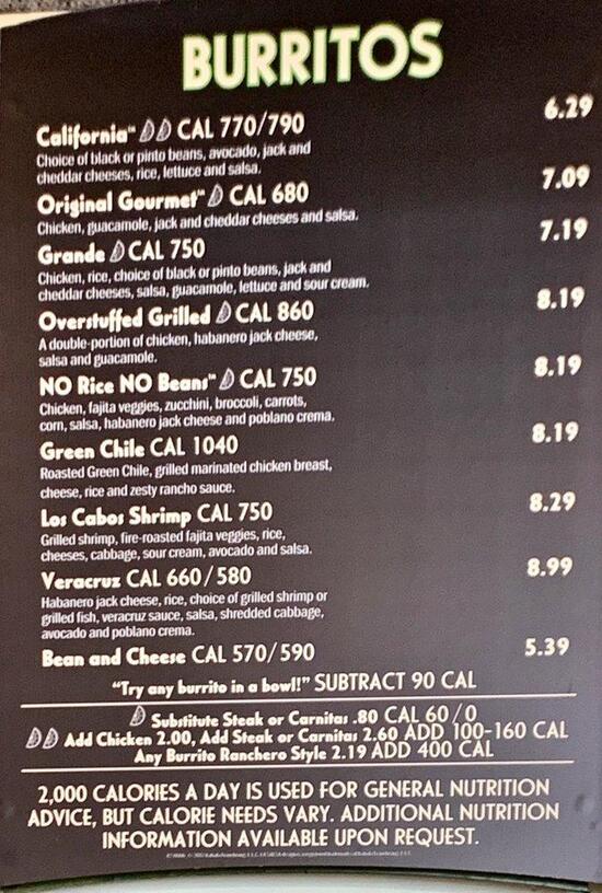 Menu at La Salsa restaurant, Los Angeles, 445 S Figueroa St Ste 104