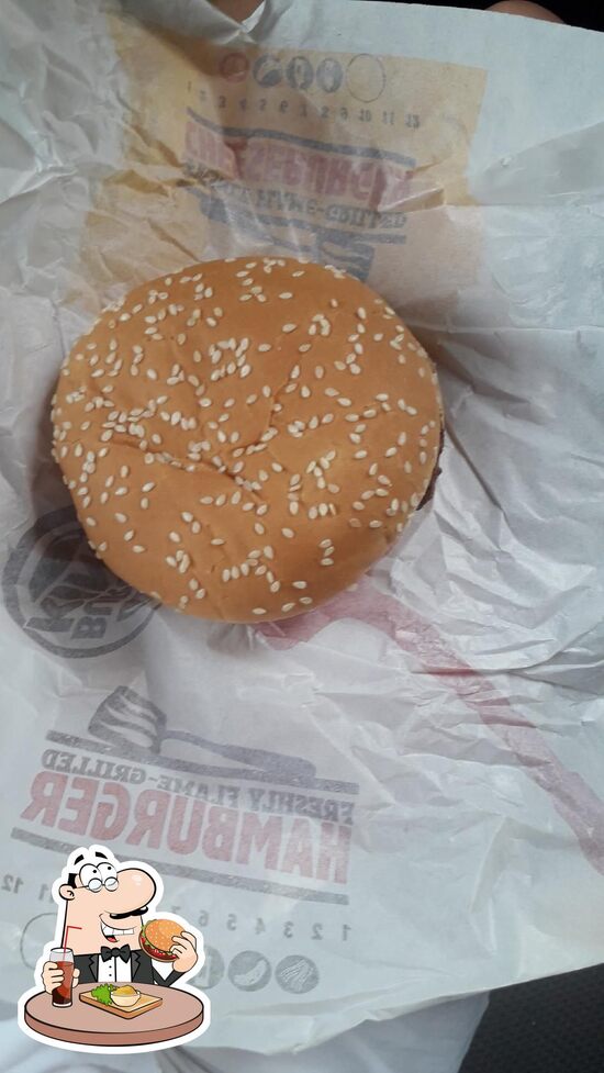 Menu at Burger King restaurant, Kosovo, Njesia