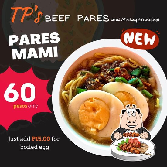 Menu at TP Beef Pares restaurant, Cagayan de Oro