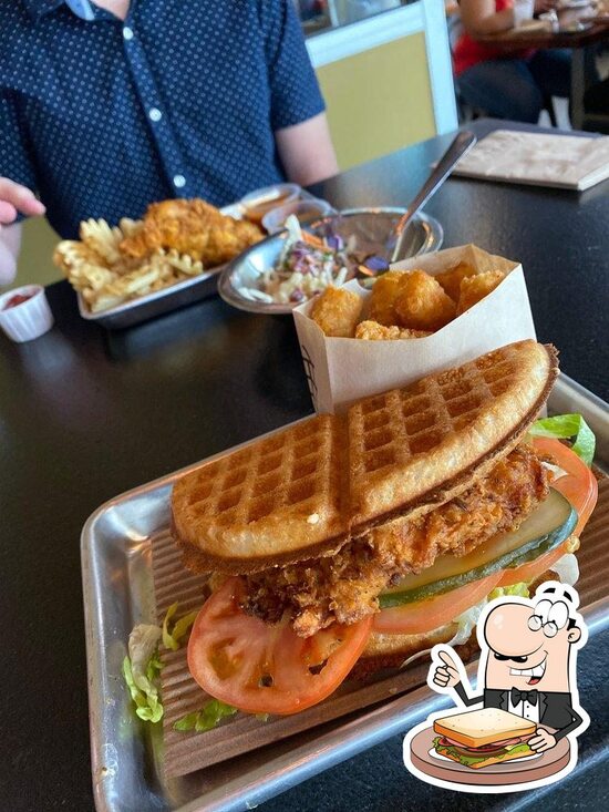 Menu at Bruxie Original Fried Chicken & Waffle Sandwich restaurant, Las