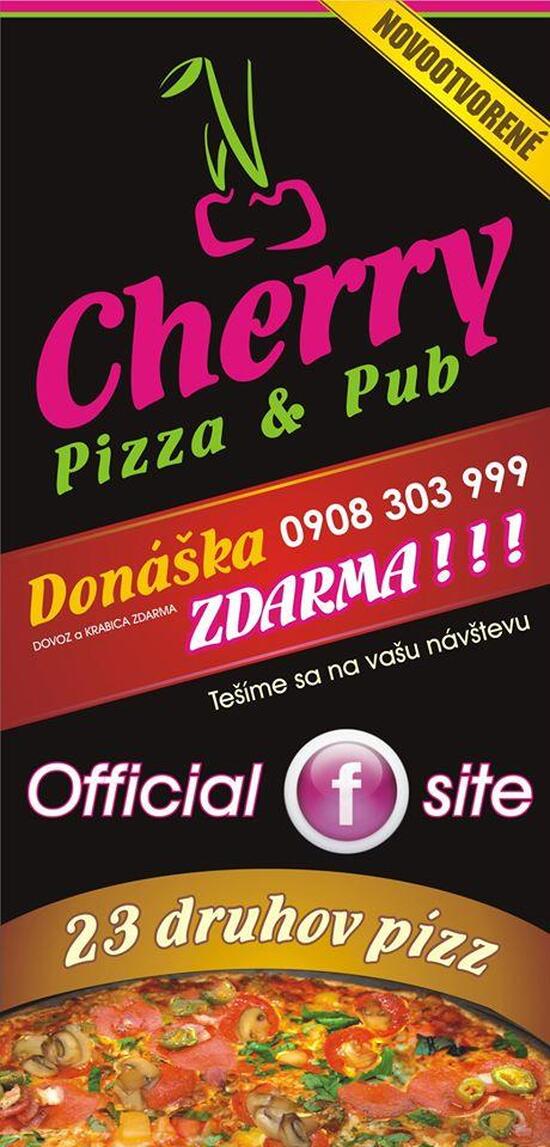Menu at Cherry pizzeria, Benkovce