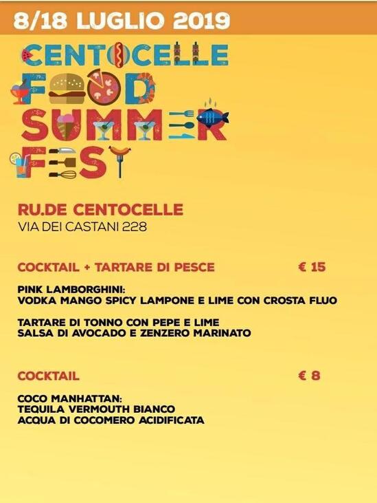 Menu at Rude Centocelle pub & bar, Rome