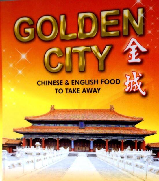 Menu at Golden City restaurant, Nottingham