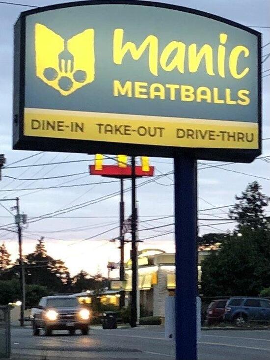 Menu at Manic Meatballs restaurant, Lakewood, Union Ave SW
