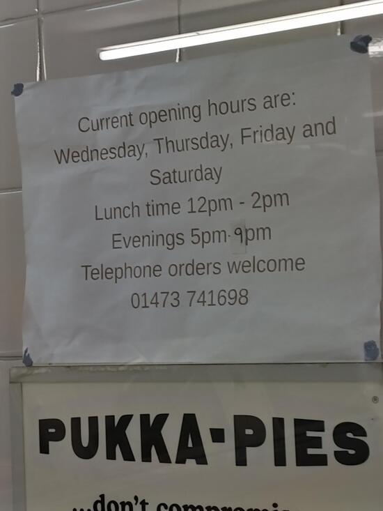 Menu at Hilton Fish Bar, Ipswich