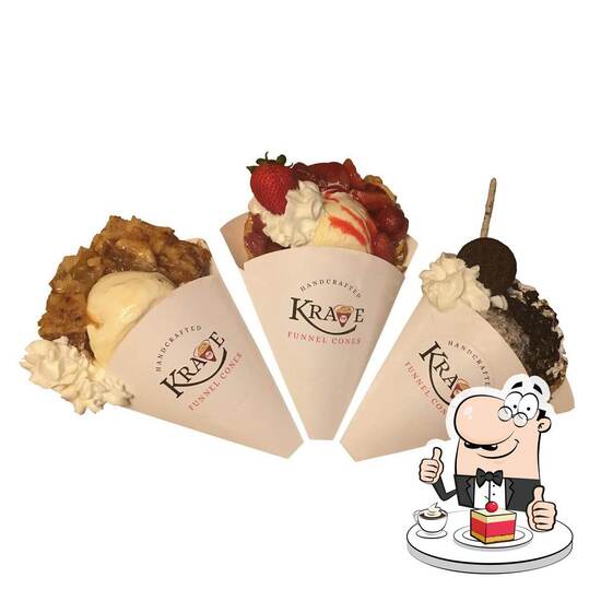 Menu at Krave Funnel Cones desserts, Houston