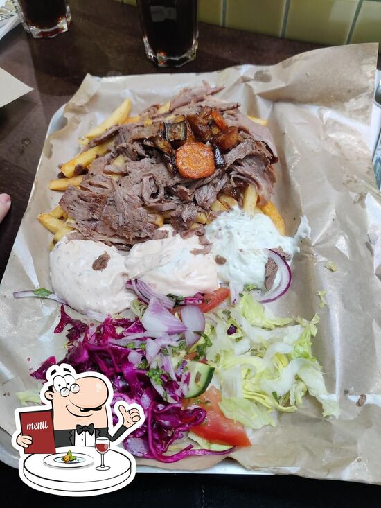 Menu at Baba Döner restaurant, Helsinki