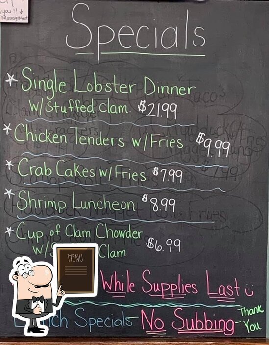 Menu at Charlie's Seafood Market restaurant, Lincoln