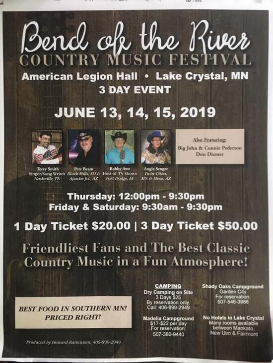 Menu at Crystal Ballroom & Diner at the Legion cafe, Lake Crystal