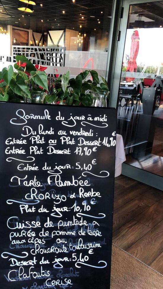 La Brasserie des Gourmands restaurant, AndrézieuxBouthéon Menu du