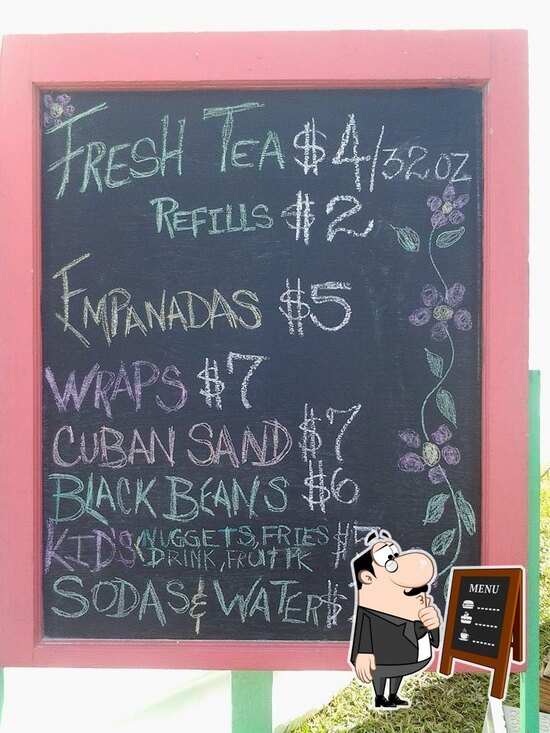 Menu at MiMi's Food Hut cafe, Port Arthur