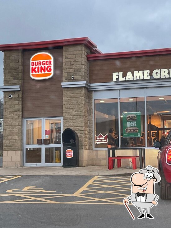 Menu at Burger King restaurant, Glossop