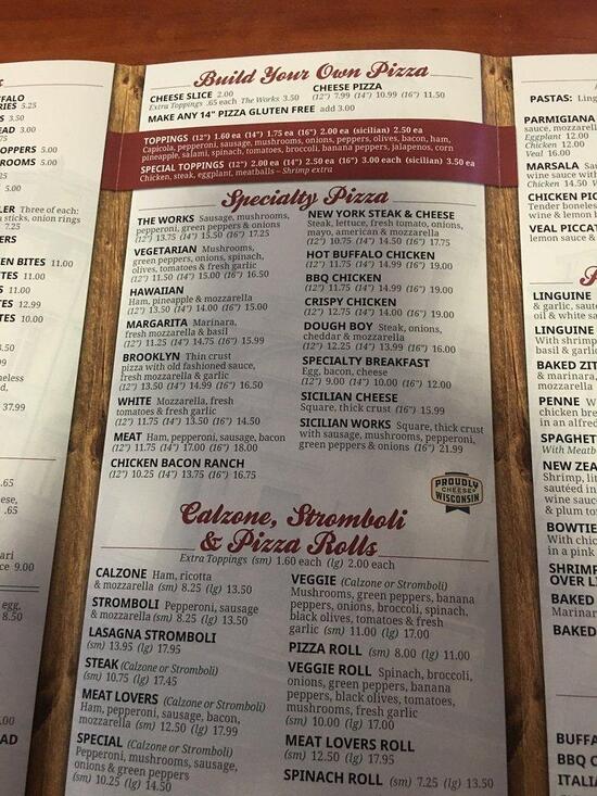 Menu at Gennaro's Italian Restaurant & Pizzeria, Moorefield